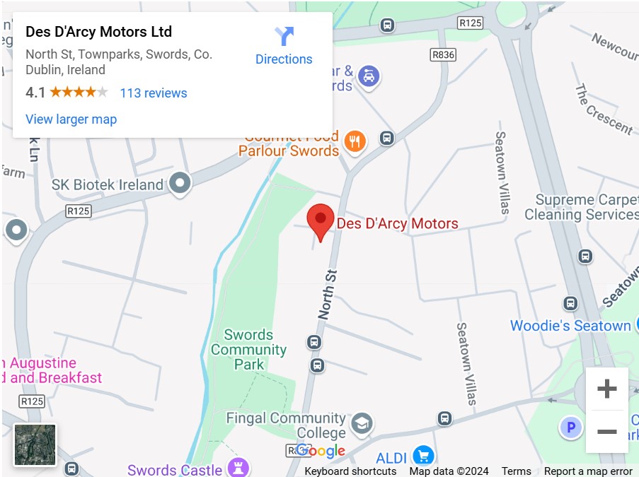 Des D'arcy Motors Map